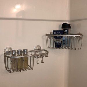 Two Shower Caddies with suction cups